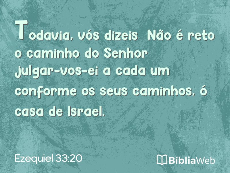Ezequiel 33:20 em imagem para compartilhar