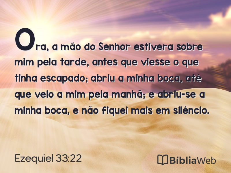 Ezequiel 33:22 em imagem para compartilhar