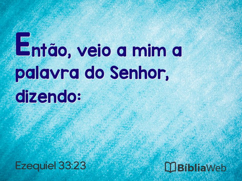 Ezequiel 33:23 em imagem para compartilhar