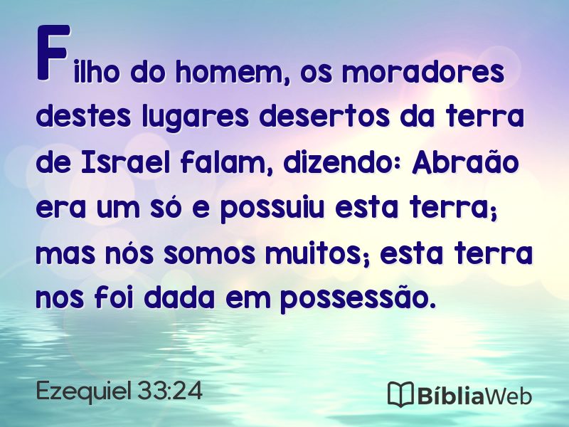 Ezequiel 33:24 em imagem para compartilhar