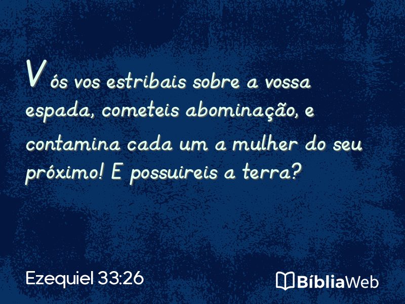 Ezequiel 33:26 em imagem para compartilhar