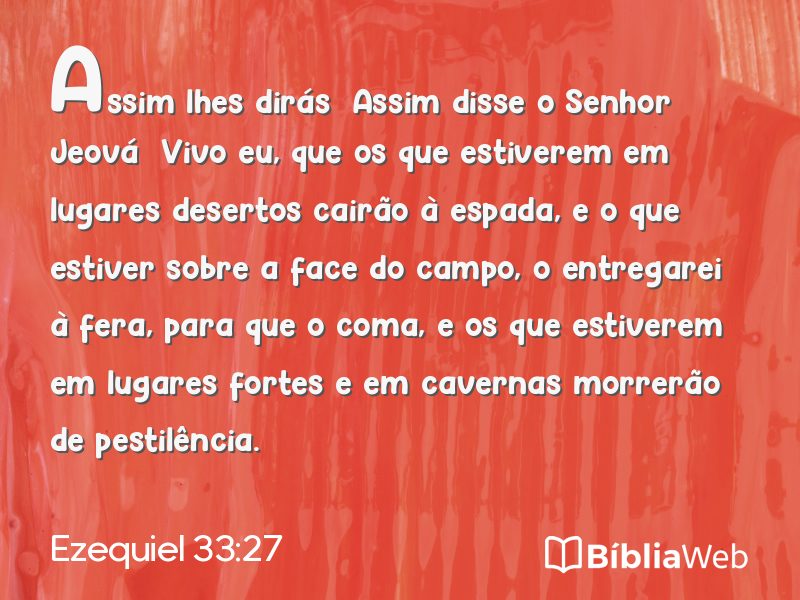 Ezequiel 33:27 em imagem para compartilhar