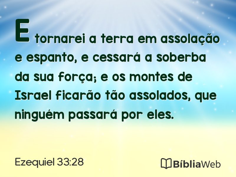 Ezequiel 33:28 em imagem para compartilhar
