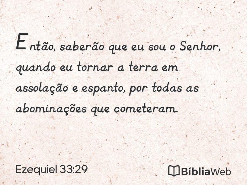 Ezequiel 33:29 em imagem para compartilhar
