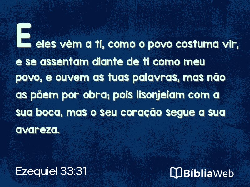 Ezequiel 33:31 em imagem para compartilhar