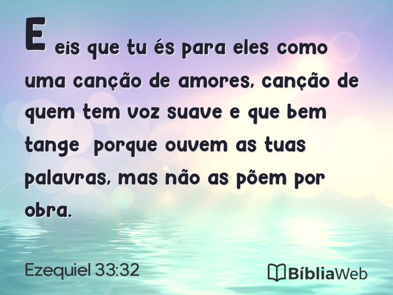 Ezequiel 33:32 em imagem para compartilhar