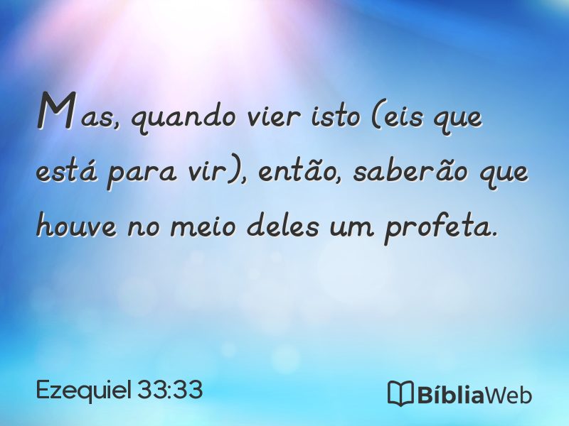 Ezequiel 33:33 em imagem para compartilhar