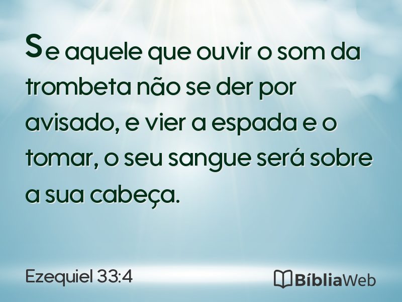 Ezequiel 33:4 em imagem para compartilhar