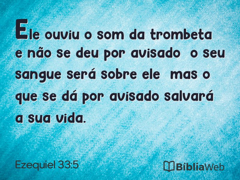 Ezequiel 33:5 em imagem para compartilhar