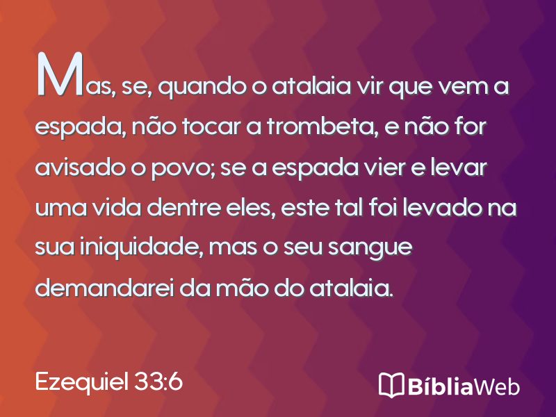 Ezequiel 33:6 em imagem para compartilhar