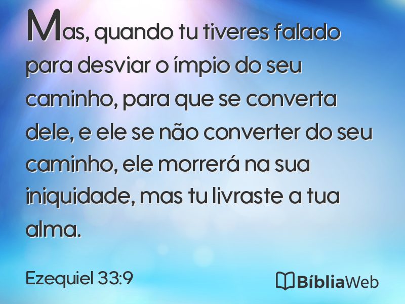 Ezequiel 33:9 em imagem para compartilhar