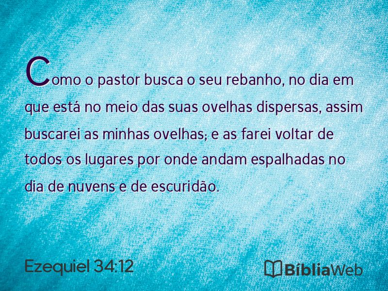 Ezequiel 34:12 em imagem para compartilhar