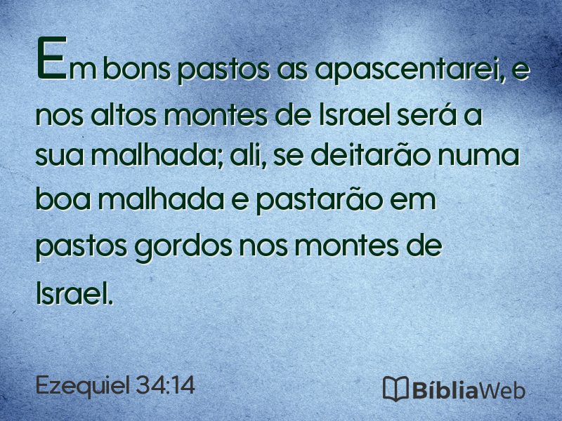 Ezequiel 34:14 em imagem para compartilhar