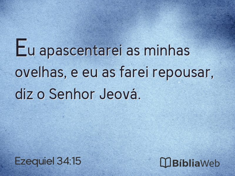 Ezequiel 34:15 em imagem para compartilhar