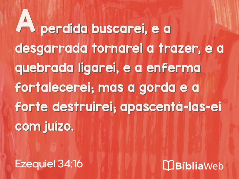 Ezequiel 34:16 em imagem para compartilhar