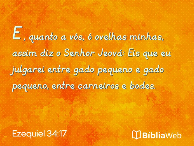 Ezequiel 34:17 em imagem para compartilhar