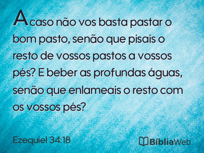 Ezequiel 34:18 em imagem para compartilhar