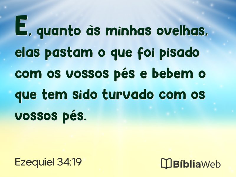 Ezequiel 34:19 em imagem para compartilhar