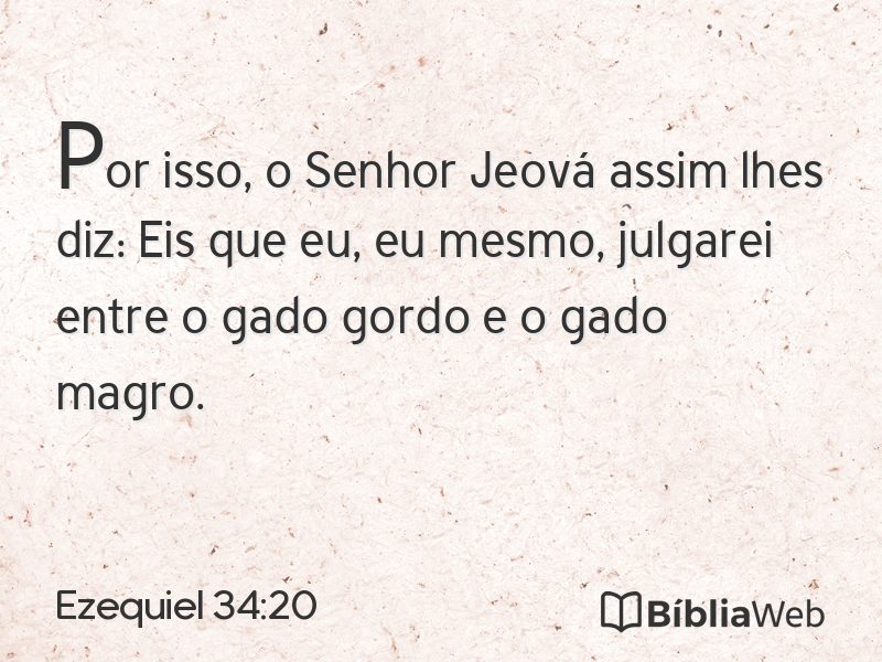 Ezequiel 34:20 em imagem para compartilhar