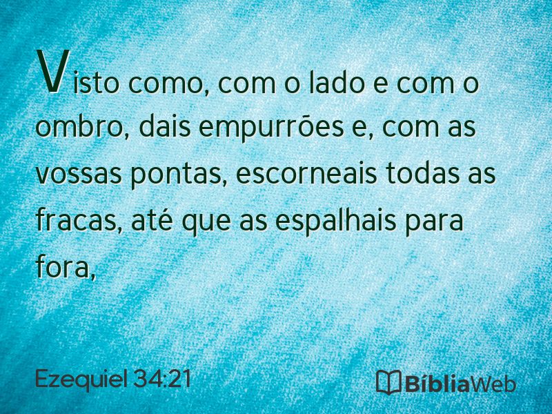 Ezequiel 34:21 em imagem para compartilhar