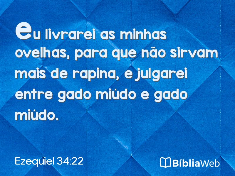 Ezequiel 34:22 em imagem para compartilhar