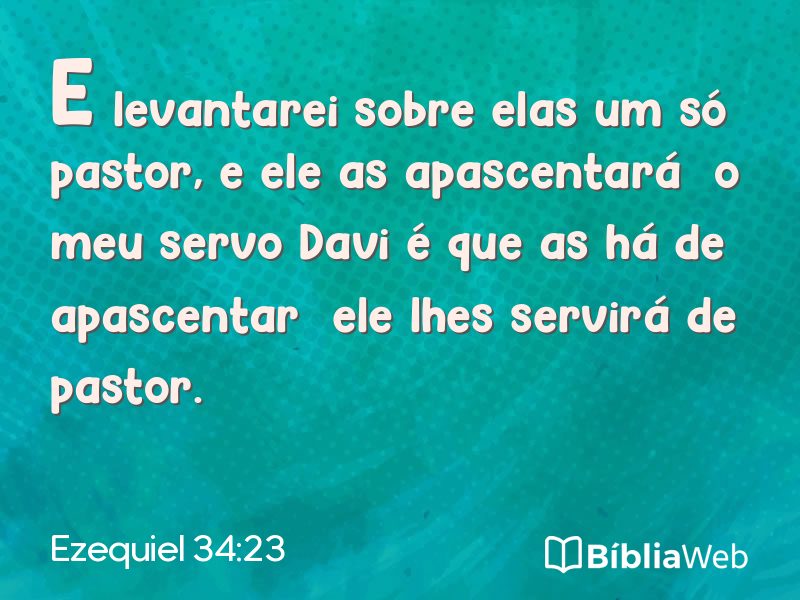 Ezequiel 34:23 em imagem para compartilhar