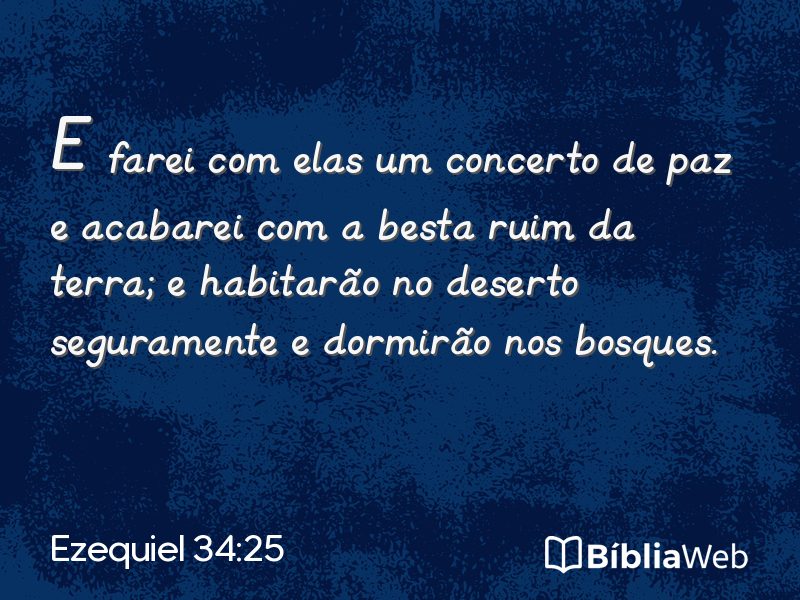 Ezequiel 34:25 em imagem para compartilhar