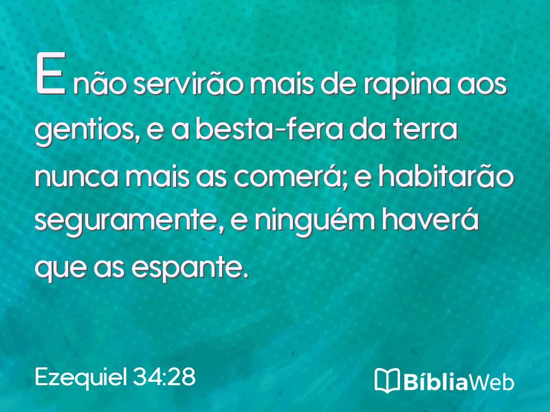 Ezequiel 34:28 em imagem para compartilhar