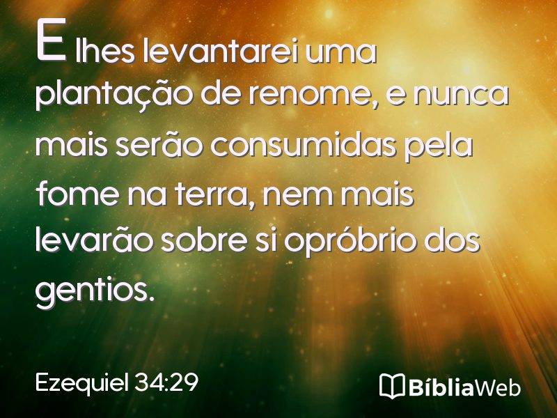Ezequiel 34:29 em imagem para compartilhar