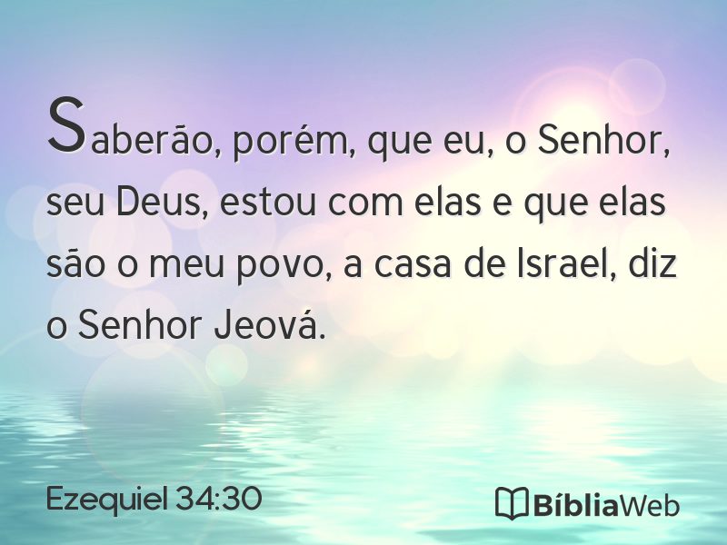 Ezequiel 34:30 em imagem para compartilhar