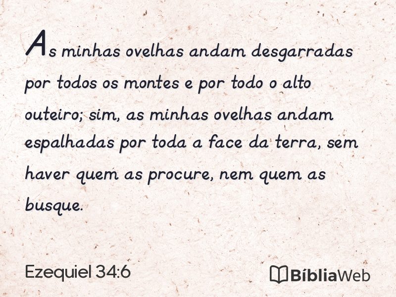 Ezequiel 34:6 em imagem para compartilhar