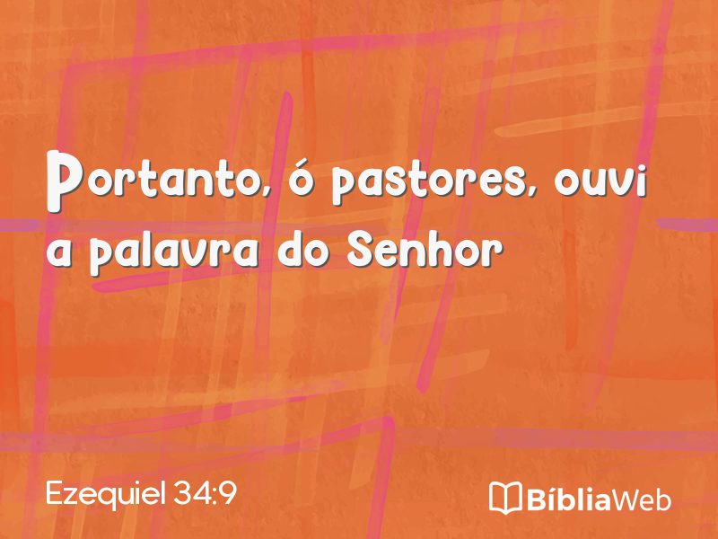 Ezequiel 34:9 em imagem para compartilhar
