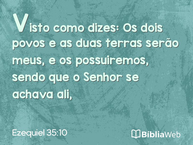 Ezequiel 35:10 em imagem para compartilhar