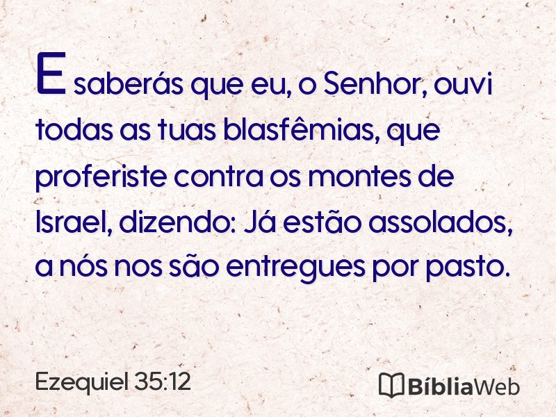 Ezequiel 35:12 em imagem para compartilhar