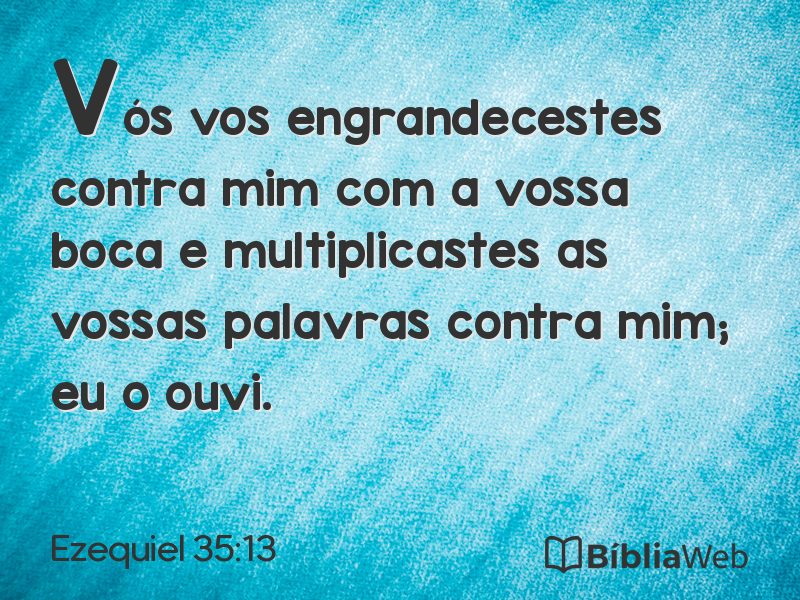 Ezequiel 35:13 em imagem para compartilhar