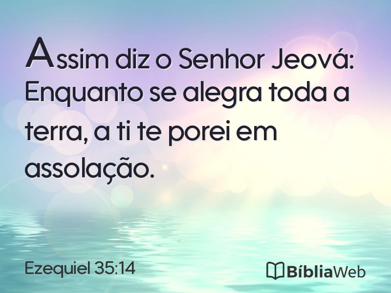 Ezequiel 35:14 em imagem para compartilhar