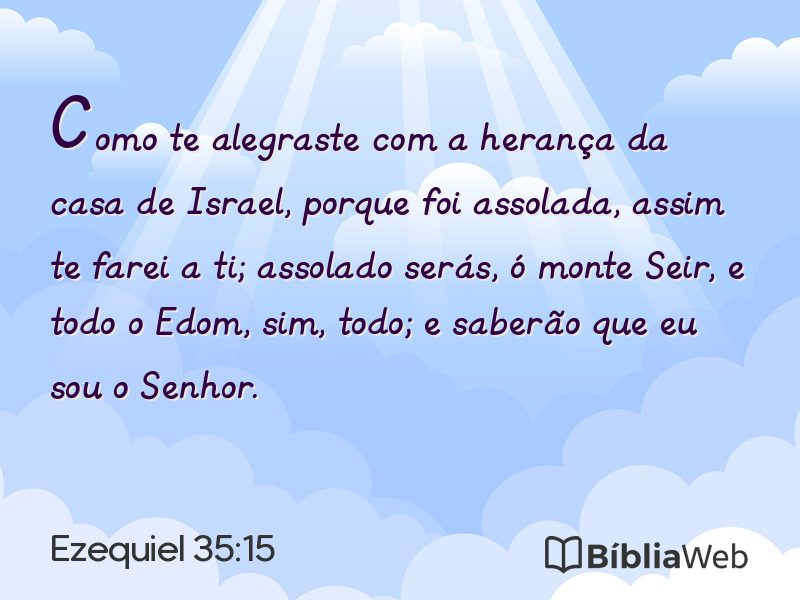 Ezequiel 35:15 em imagem para compartilhar