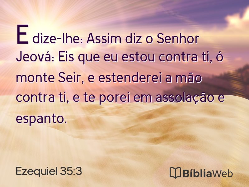 Ezequiel 35:3 em imagem para compartilhar