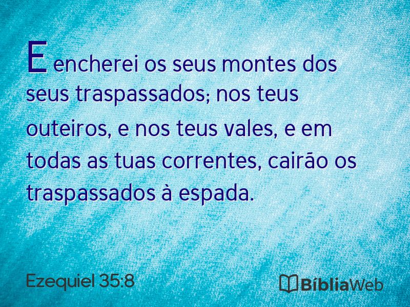 Ezequiel 35:8 em imagem para compartilhar