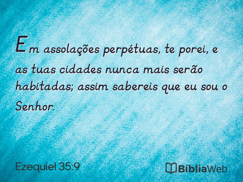 Ezequiel 35:9 em imagem para compartilhar