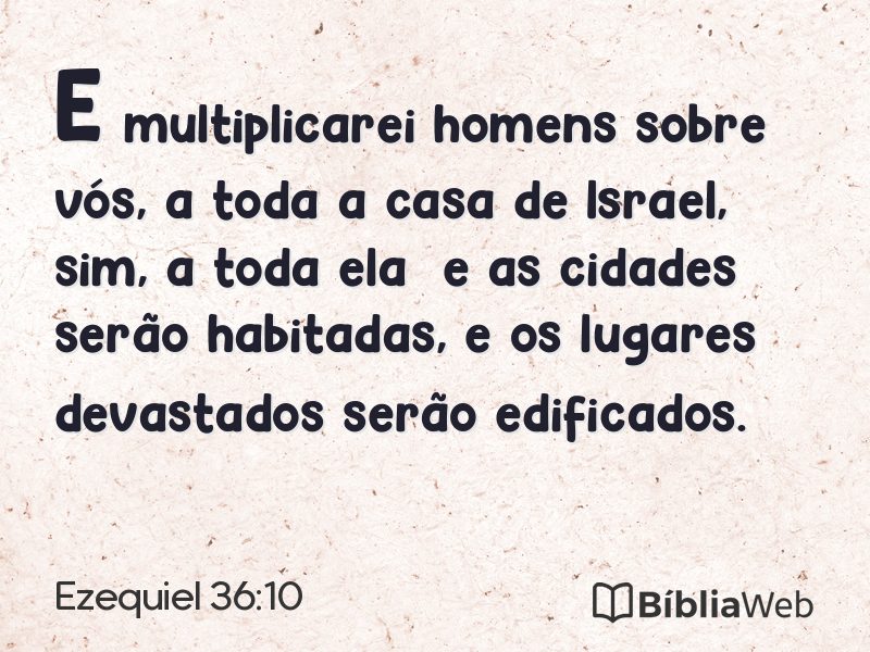 Ezequiel 36:10 em imagem para compartilhar