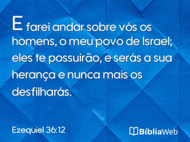 Ezequiel 36:12 em imagem para compartilhar