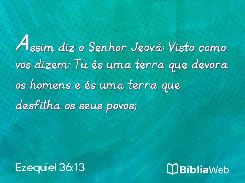 Ezequiel 36:13 em imagem para compartilhar