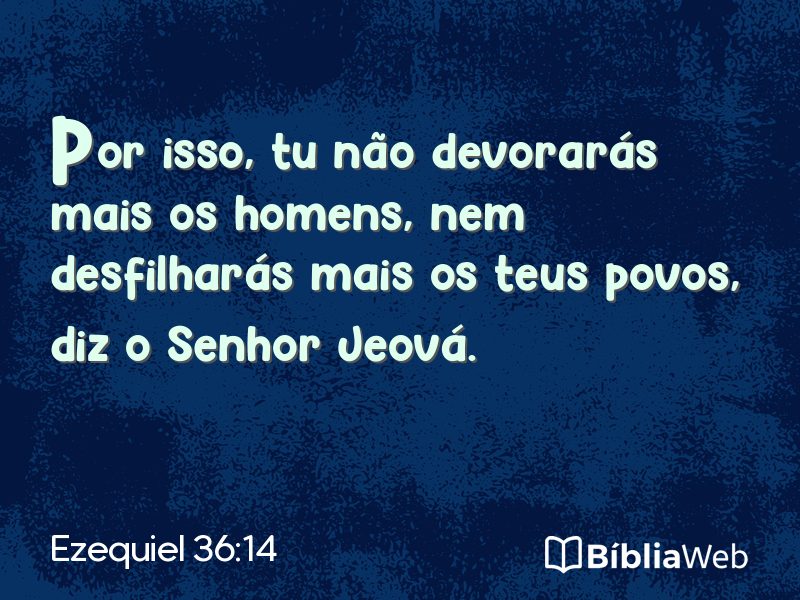 Ezequiel 36:14 em imagem para compartilhar