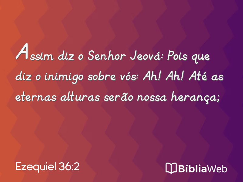 Ezequiel 36:2 em imagem para compartilhar