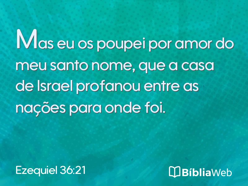 Ezequiel 36:21 em imagem para compartilhar