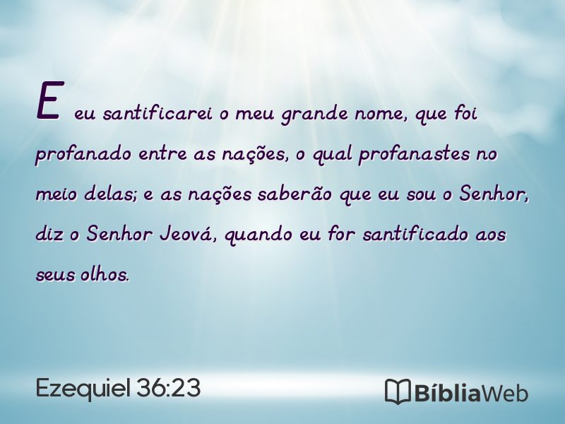 Ezequiel 36:23 em imagem para compartilhar