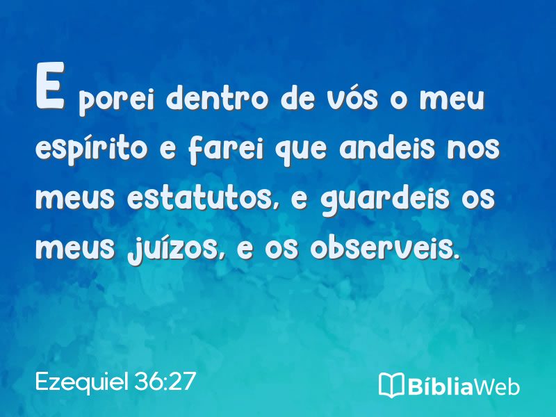 Ezequiel 36:27 em imagem para compartilhar