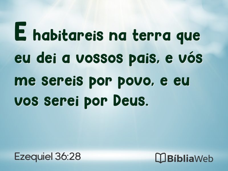 Ezequiel 36:28 em imagem para compartilhar