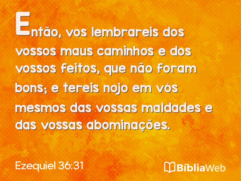 Ezequiel 36:31 em imagem para compartilhar